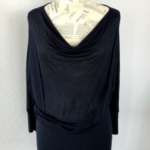 LANSTON Navy Blue T Shirt Dolman Dress L